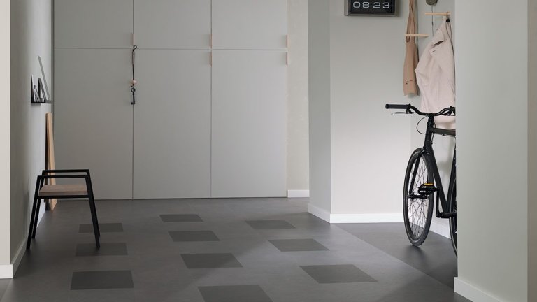 Marmoleum vloer close-up